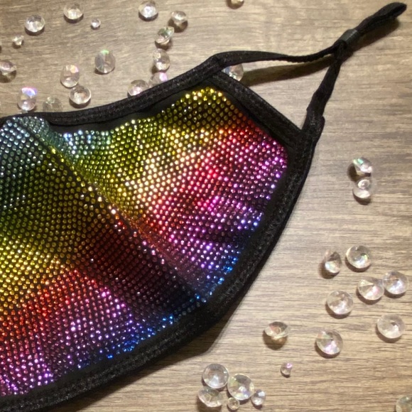 ✨Rainbow✨ Fashion Crystal Mask - Picture 2 of 10